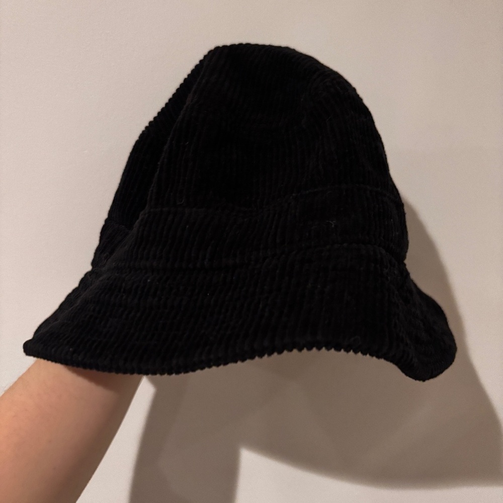 Urban Outfitter Black Corduroy Bucket Hat